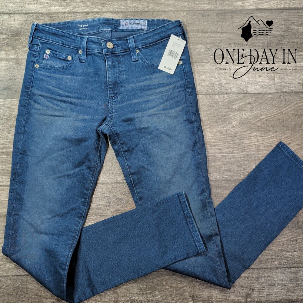 AG Adriano Goldschmied The Stilt Cigarette Leg Jeans Blue NWT Size 4 (27)